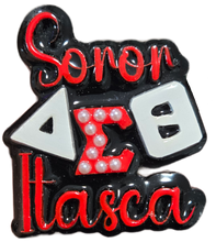 Load image into Gallery viewer, Custom Wooden Soror Pin