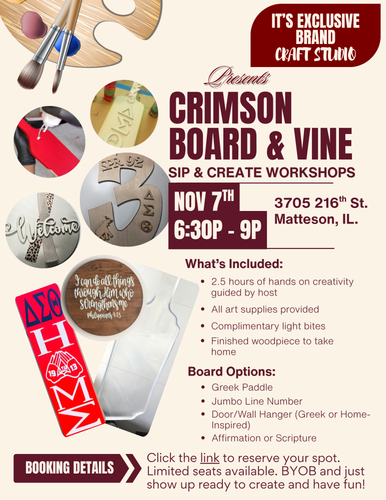 Crimson Board & Vine - November 7th @ 6:30P (9 SPACES AVAILABLE)